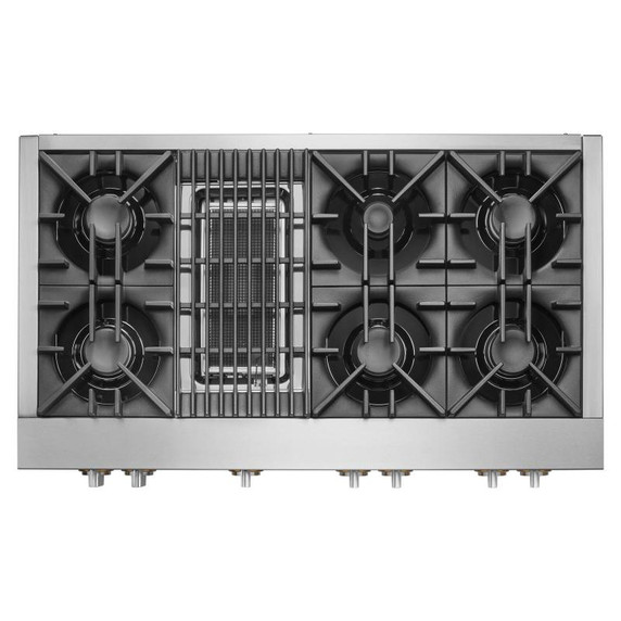Jennair® 48" RISE™ Gas Professional-Style Rangetop with Gas Grill JGCP648HL