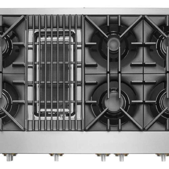 Jennair® 48" RISE™ Gas Professional-Style Rangetop with Gas Grill JGCP648HL