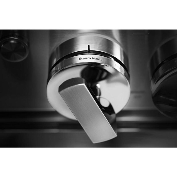 Jennair® 36" NOIR™ Dual-Fuel Professional-Style Range with Chrome-Infused Griddle and Steam Assist JDSP536HM