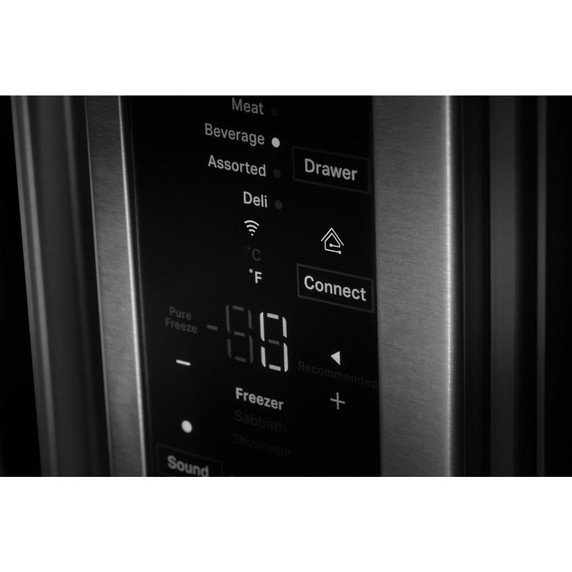 Jennair® RISE™ 72” Counter-Depth French Door Refrigerator with Obsidian Interior JFFCC72EHL