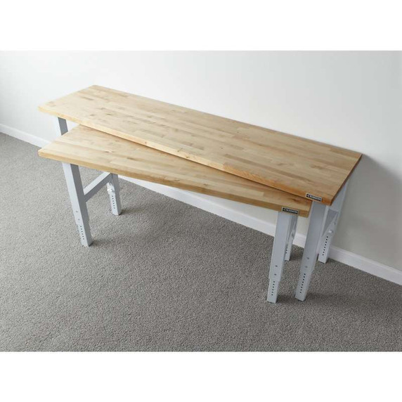 Gladiator® 6' (182.9 cm) Wide Adjustable Height Hardwood Workbench GAWB06HWGW