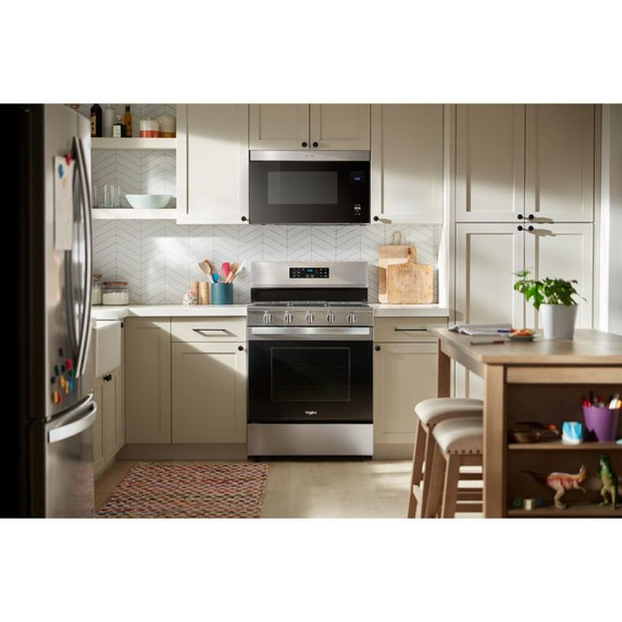 Whirlpool® 30-inch Energy Star Gas Range with Fan Convection Air Cooking Technology. No preheat Air Fry and Air Baking, and Self Cleaning, WFGS5030RZ