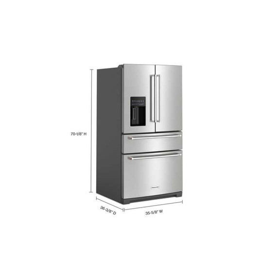 Kitchenaid® 26.2 Cu. Ft. Multi-Door French Door Refrigerator with Platinum Interior KRMF536RPS