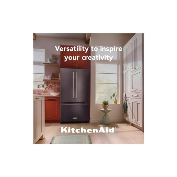 Kitchenaid® 20 cu. ft. 36-Inch Width Counter-Depth French Door Refrigerator with Interior Dispense KRFC136RBS Kitchenaid® 20 cu. ft. 36-Inch Width Counter-Depth French Door Refrigerator with Interior Dispense KRFC136RBS