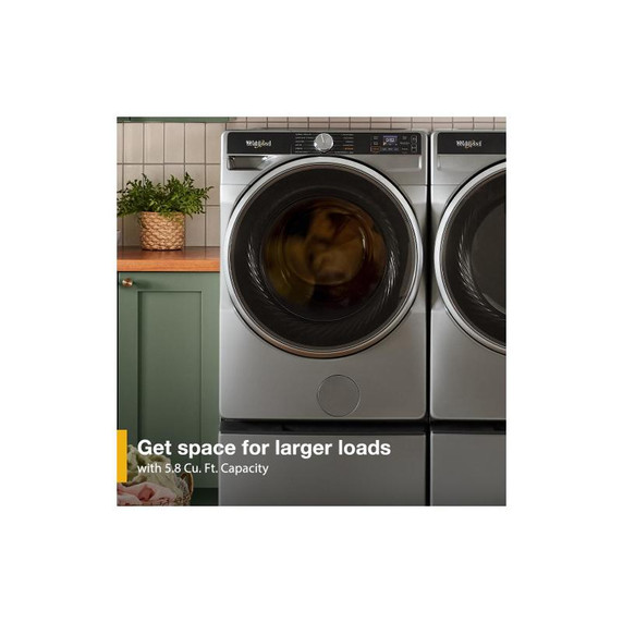Whirlpool® 5.8 cu. ft. Smart Front Load ENERGY STAR® Certified Washer with FreshFlow™ Vent System and AI Intelligent Wash WFW6720RW