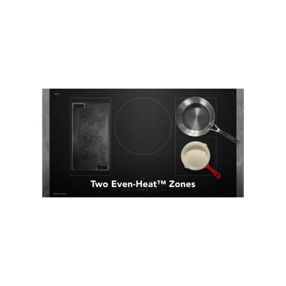 Kitchenaid® 36" Temp Cook™ Induction Cooktop with 5 Cooking Zones KCIT736SBL