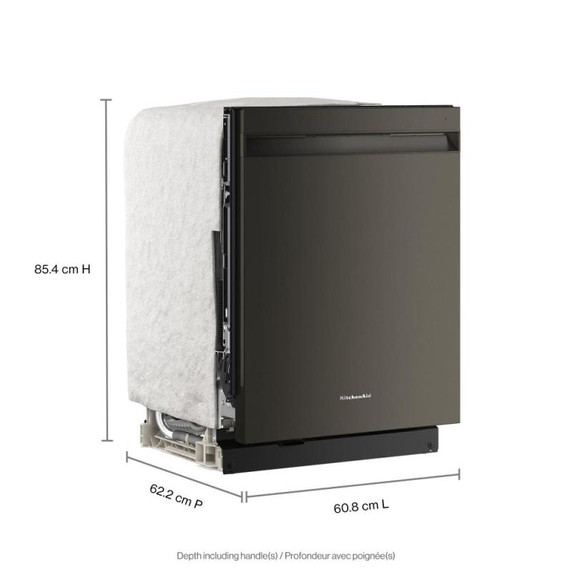 Kitchenaid® 360° Max Jets™ Third Rack Dishwasher with Advanced ProDry™ System and Ultra-bright LED Lighting, 44 dBA KDPS724SBE