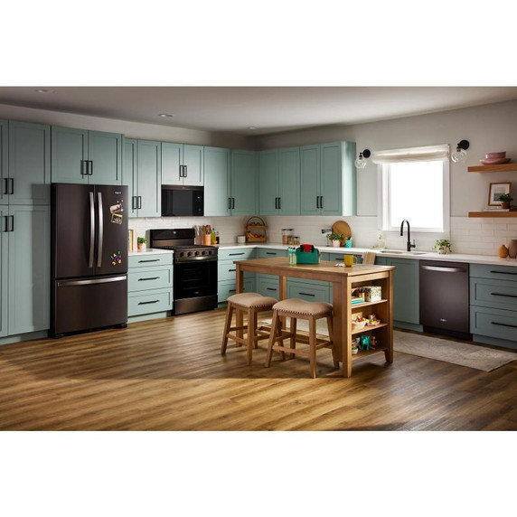 Whirlpool® 24-Inch Dishwasher with Total Coverage Wash Action and Auto Open Air Dry in Fingerprint Resistant Black Stainless WDTS8024SV Whirlpool® 24-Inch Dishwasher with Total Coverage Wash Action and Auto Open Air Dry in Fingerprint Resistant Black Stainless WDTS8024SV