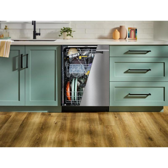 Whirlpool® 24-Inch Dishwasher with Total Coverage Wash Action and Auto Open Air Dry in Fingerprint Resistant Stainless Steel WDTS8024SZ
