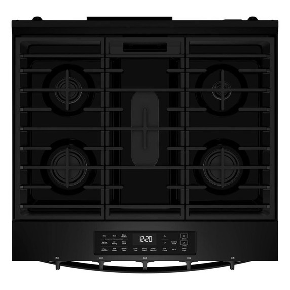 Whirlpool® 30-inch Gas Smart Range with Fan Convection Air Cooking Technology WSGS5030SB