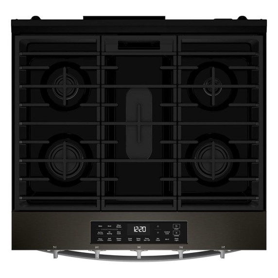 Whirlpool® 30-inch Gas Smart Range with Fan Convection Air Cooking Technology WSGS5030SV
