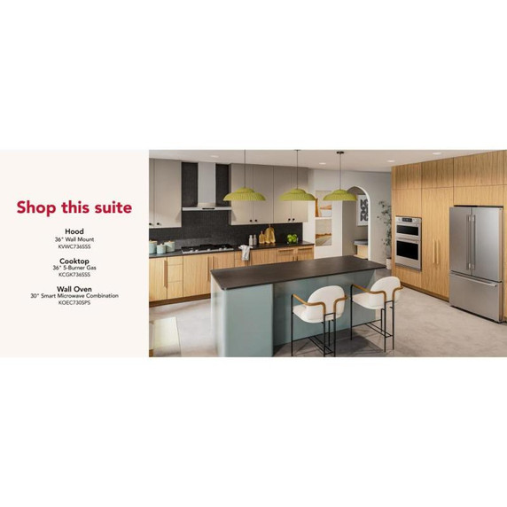 Kitchenaid® 24 cu. ft. 36-Inch Width Counter-Depth French Door Refrigerator with Interior Dispense KRFC236SPS