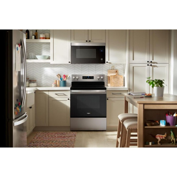 Whirlpool® 30-inch Electric Range with Fan Convection Air Cooking Technology YWFES4530SW