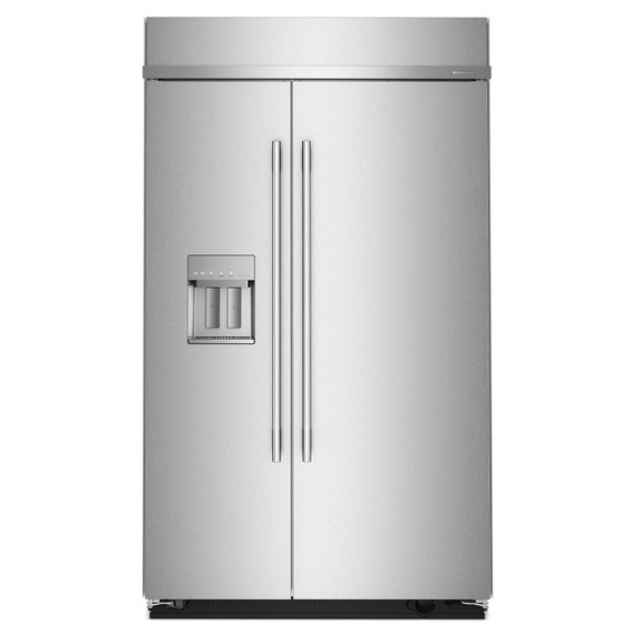 Kitchenaid® 29.4 Cu. Ft. 48" Built-In Side-by-Side Refrigerator features Exterior Water and Ice Dispenser with Measured Fill KBSD748SPS Kitchenaid® 29.4 Cu. Ft. 48" Built-In Side-by-Side Refrigerator features Exterior Water and Ice Dispenser with Measured Fill KBSD748SPS