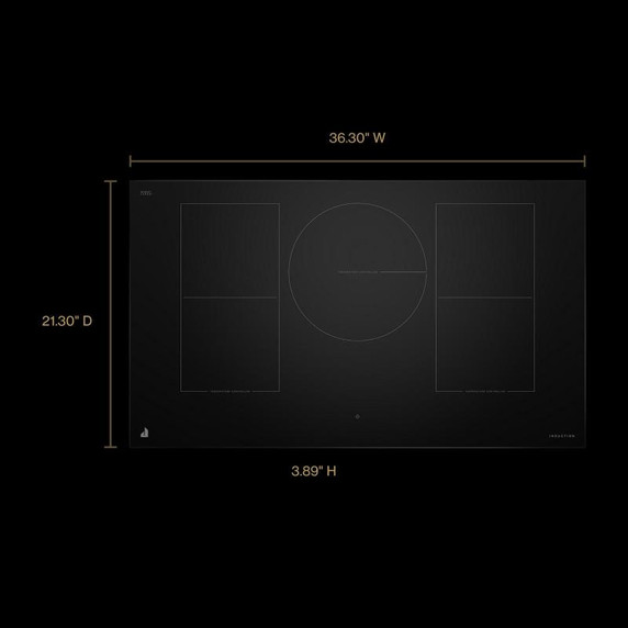 Jennair® 36" Oblivion Smart Induction Cooktop with Temperature-Controlled Cooking JICT736SB