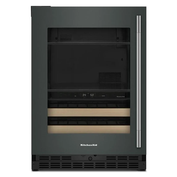 Kitchenaid® 24" Beverage Center with Glass Door and Wood-Front Racks KUBL524SJP