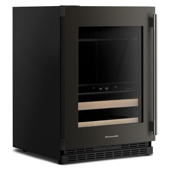 Kitchenaid® 24" Beverage Center with Glass Door and Wood-Front Racks KUBL524SBE Kitchenaid® 24" Beverage Center with Glass Door and Wood-Front Racks KUBL524SBE