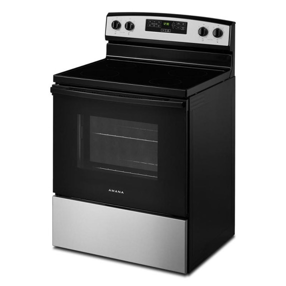 30-inch Amana® Electric Range with Extra-Large Oven Window YAER6203MSS