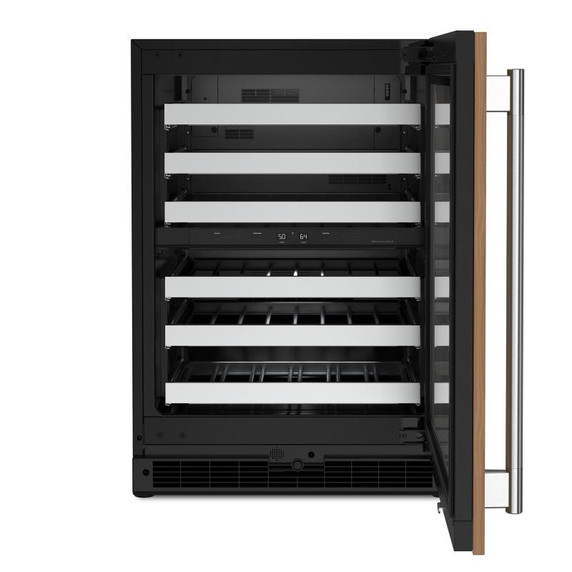 Kitchenaid® 24" Undercounter Wine Cellar with Full-Extension Wood-Front Racks KUWR324SPA Kitchenaid® 24" Undercounter Wine Cellar with Full-Extension Wood-Front Racks KUWR324SPA