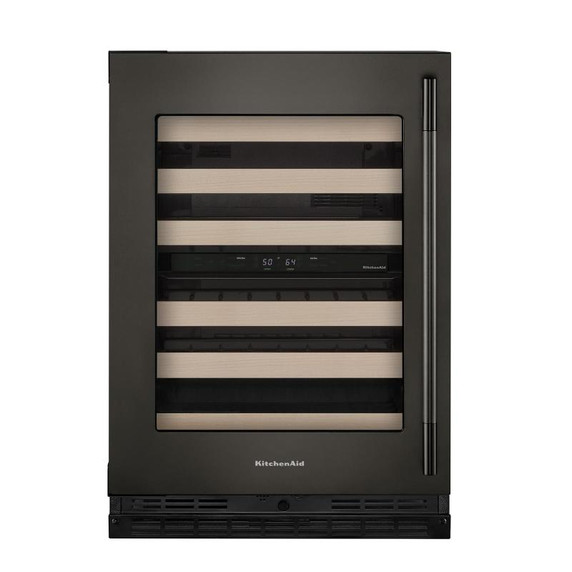 Kitchenaid® 24" Undercounter Wine Cellar with Full-Extension Wood-Front Racks KUWL524SBE Kitchenaid® 24" Undercounter Wine Cellar with Full-Extension Wood-Front Racks KUWL524SBE