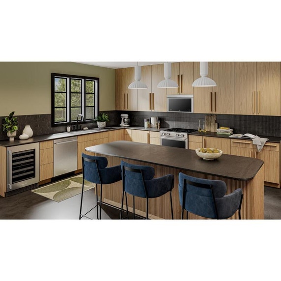 Kitchenaid® 24" Undercounter Wine Cellar with Full-Extension Metal-Front Racks KUWR324SSB