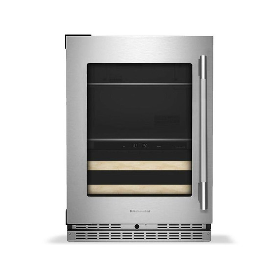 Kitchenaid® 24" Beverage Center with Glass Door and Wood-Front Racks KUBL524SPS Kitchenaid® 24" Beverage Center with Glass Door and Wood-Front Racks KUBL524SPS