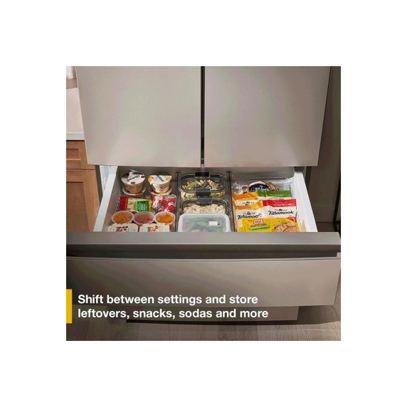 Whirlpool® 30 Cu. Ft. Family-Sized Capacity French door refrigerator with Flexible Tempearture Drawer WRMF3336SW