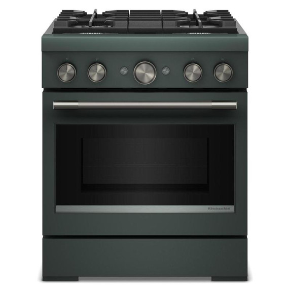 KitchenAid® 30-Inch 4 Burner Commercial-Style Dual Fuel Range with No Preheat Air Fry Mode KFDS930SJP