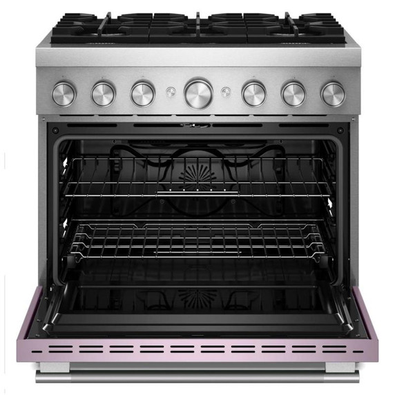 Kitchenaid® 36-Inch 6 Burner Commercial-Style Dual Fuel Range with No Preheat Air Fry Mode KFDS936SWF