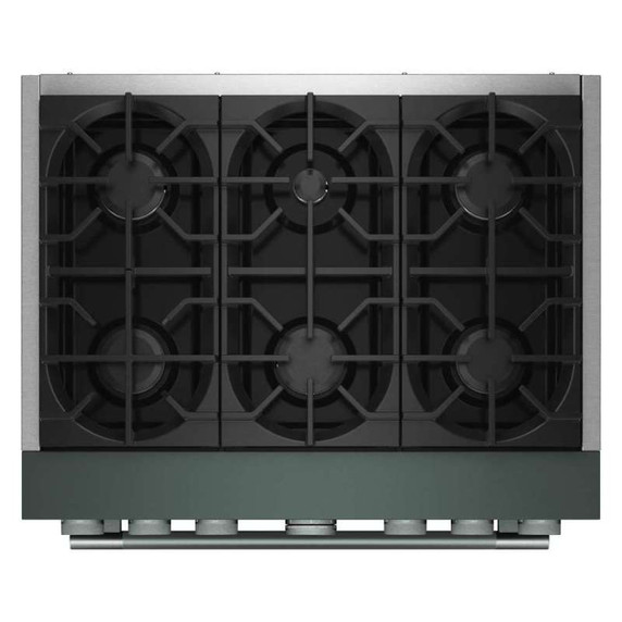 KitchenAid® 36-Inch 6 Burner Commercial-Style Dual Fuel Range with No Preheat Air Fry Mode KFDS936SJP