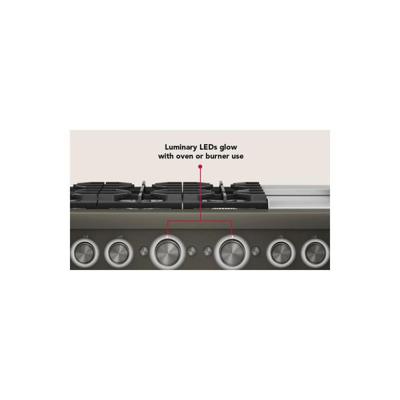 Kitchenaid® 48-Inch 6 Burner Commercial-Style Dual Fuel Range with Griddle KFDD948SBE