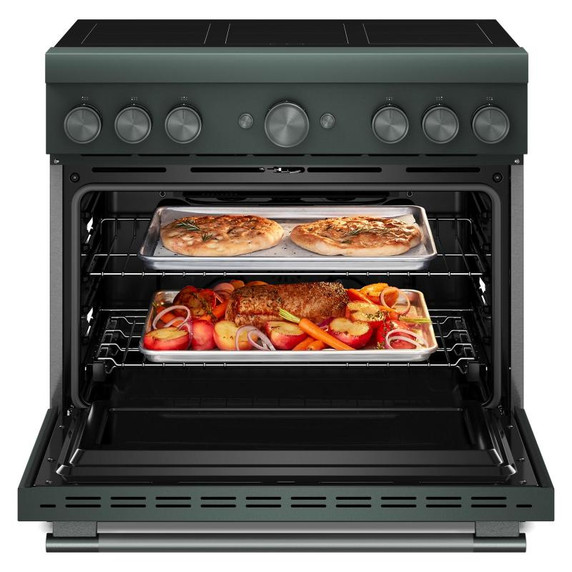 Kitchenaid® 36-Inch 6-Element Induction Freestanding Commercial-Style Range with Air Fry KFIS936SJP