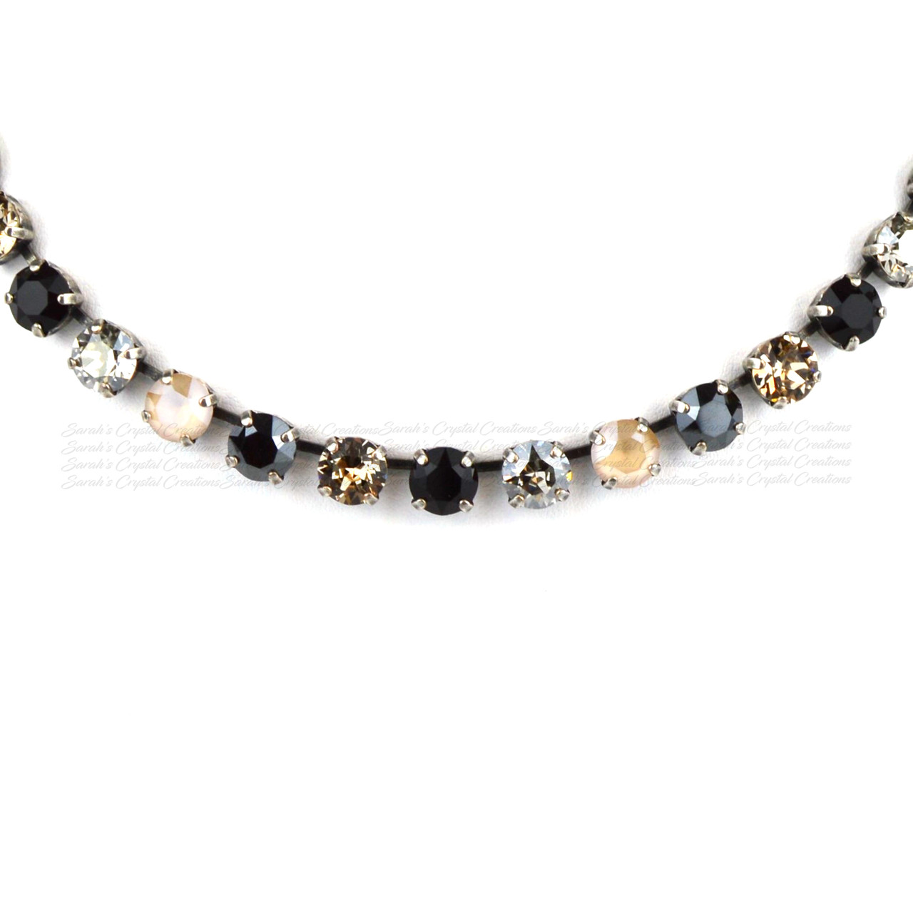 Black Cream 8mm Crystal Jewelry