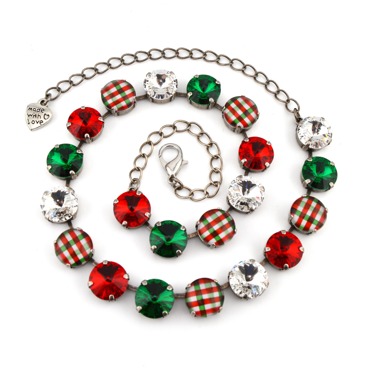 Christmas Plaid Organza Metallic
