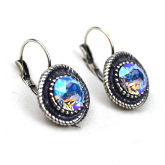 Light Sapphire Shimmer Wave Earrings