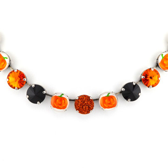 Great Pumpkin 1/2 Necklace in Antique Silver