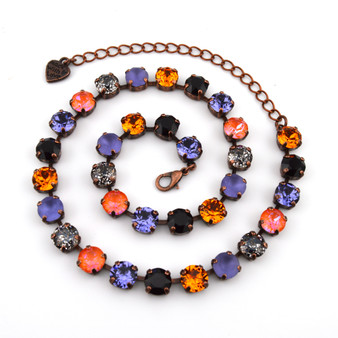 Antique Copper | Spellbound | 8.5mm Crystal Necklace, Bracelet, Earrings Set