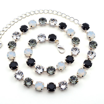 Shiny Silver | Crystal Eclipse | 8.5mm Crystal Necklace