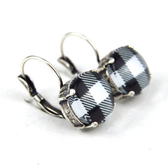 White Plaid in Antique Silver