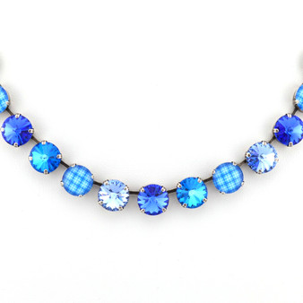 Blue Plaid in Antique Silver