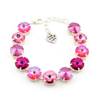 Shiny Silver | Malibu | 12mm Crystal Bracelet