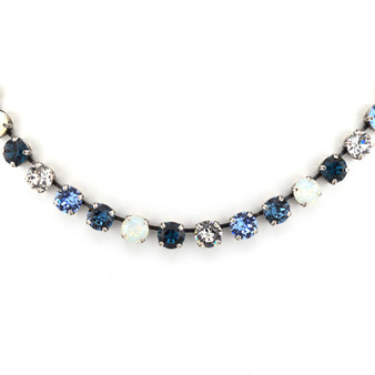 Blue Opal Necklace in Antique Silver