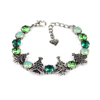 Evergreen Frost Christmas Tree Bracelet