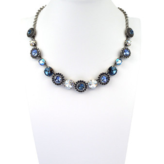 Icy Sapphire Frill Necklace