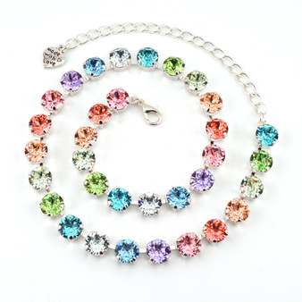 Shiny Silver | Pastel Rainbow | 8.5mm Crystal Jewelry