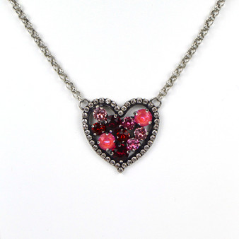 Sweetheart Large Heart Pendant Crystal Necklace