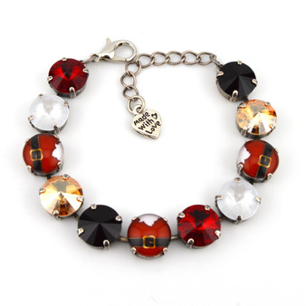 Antique Silver | Santa Baby | 12mm Crystal Bracelet