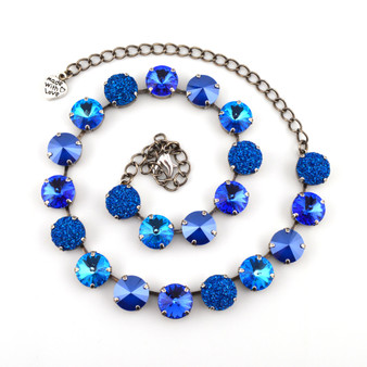 Antique Silver | Blue Crush | 12mm Crystal Jewelry