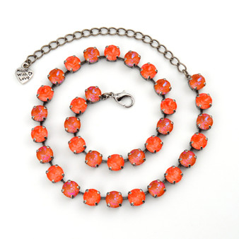 Antique Silver | Citrus Bliss | 8.5mm Crystal Jewelry Necklace