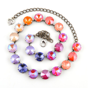 Antique Silver | Painted Skies | 12mm Crystal Jewelry